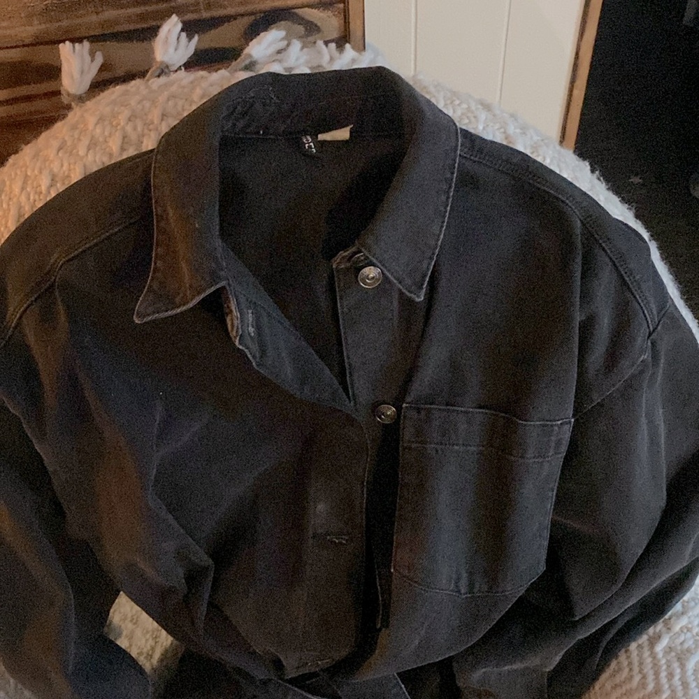 Divided Black Denim Dress - Picture 2 of 4